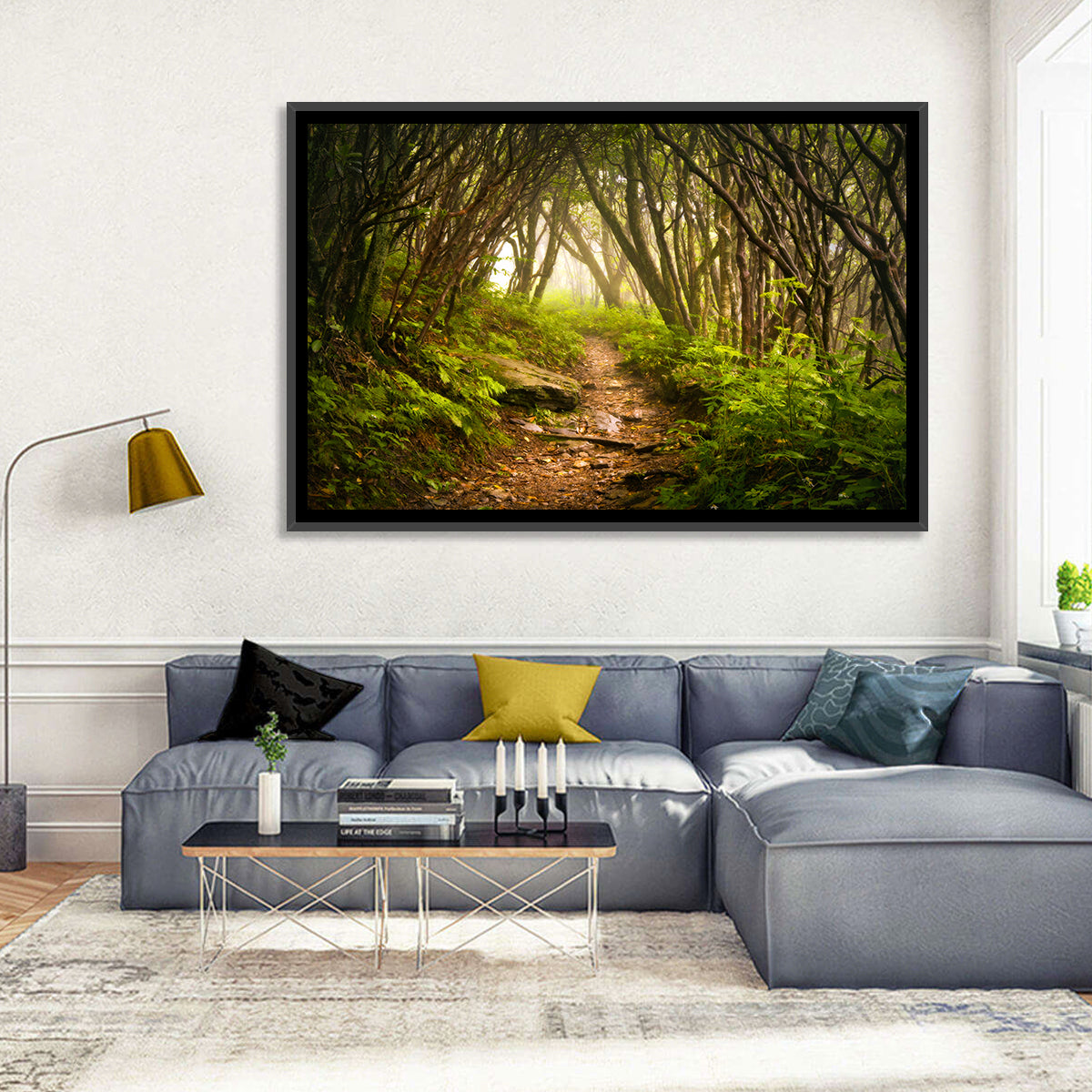 Craggy Gardens Hiking Trail Wall Art in a room, landscape