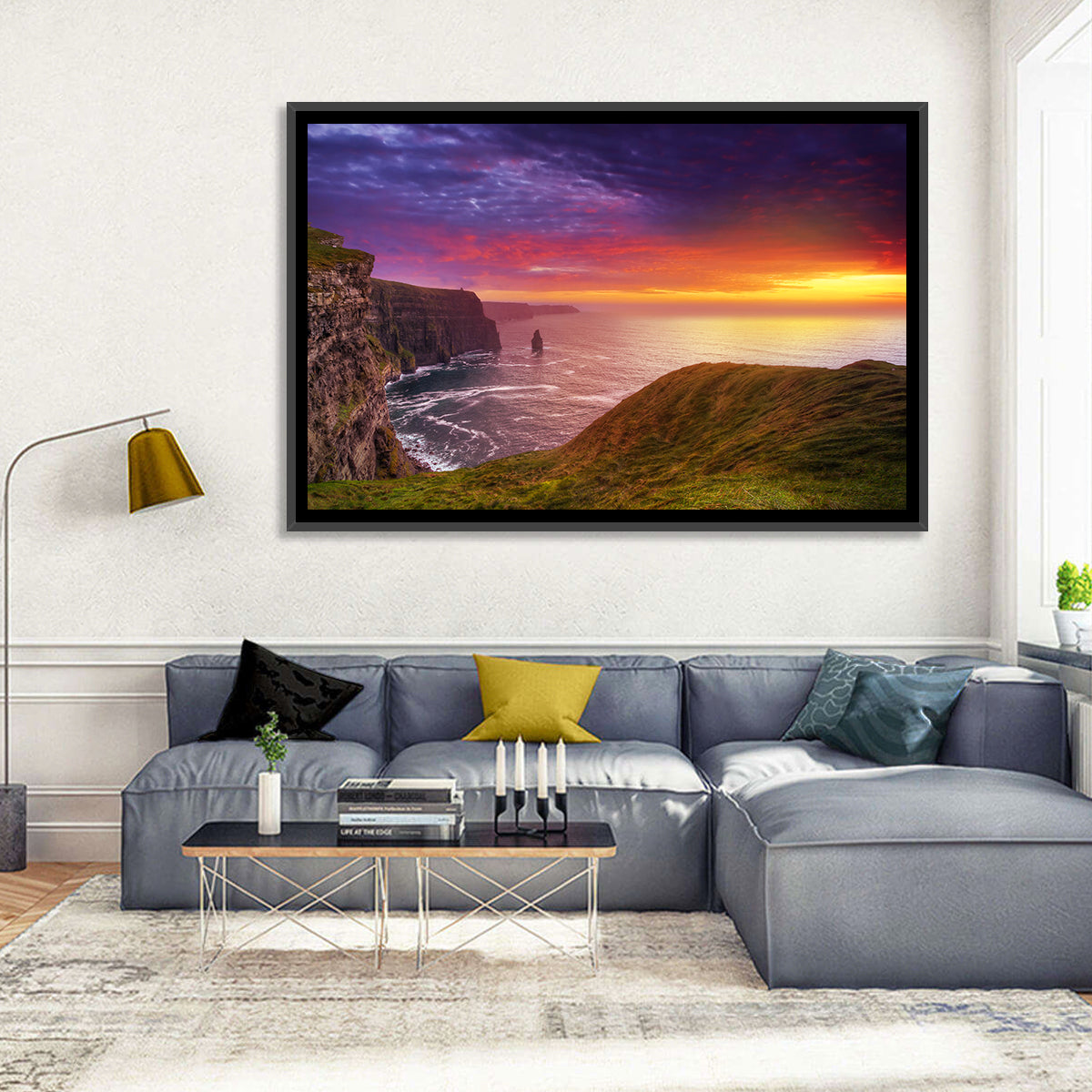 Cliffs of Moher Sea Stack at Sunset Wall Art