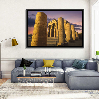 Kom Ombo Temple Pillars at Sunset Wall Art
