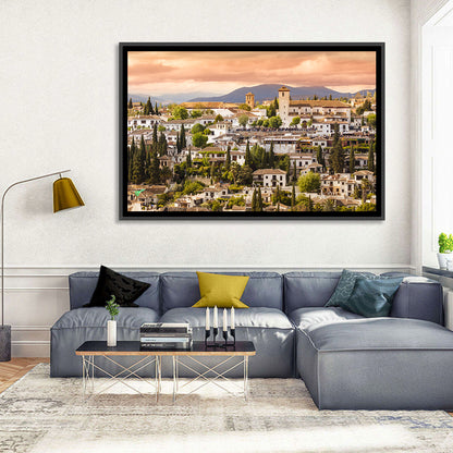 Granada Albaicín Sunset Cityscape Wall Art