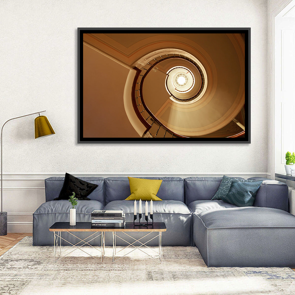 Worms-eye Spiral Staircase Wall Art