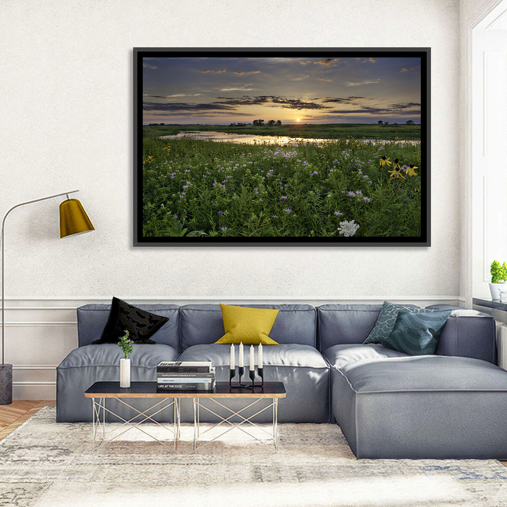 Illinois Fields Sunset Wall Art