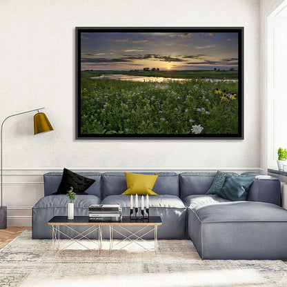 Illinois Fields Sunset Wall Art