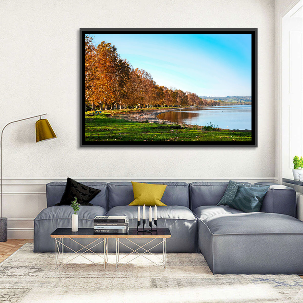 Lake Bolsena Autumn Shoreline Wall Art