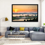 Hernando De Soto Bridge at Sunset Wall Art