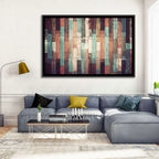 Sound Waves Wood Planks Wall Art