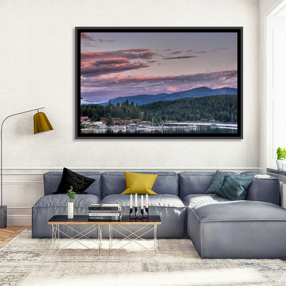Lake Pend Oreille Twilight Reflection Wall Art