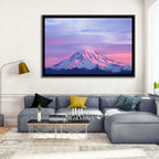 Mount Rainier Alpenglow with Lenticular Cloud Wall Art