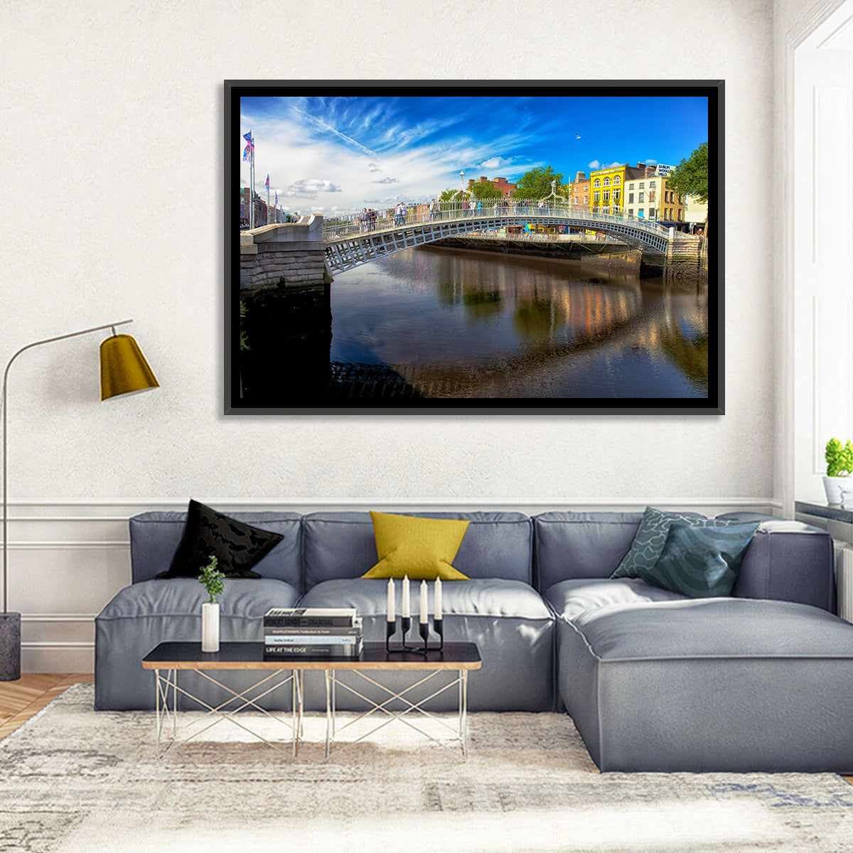 Ha'penny Bridge, Dublin Wall Art in a room, landscape