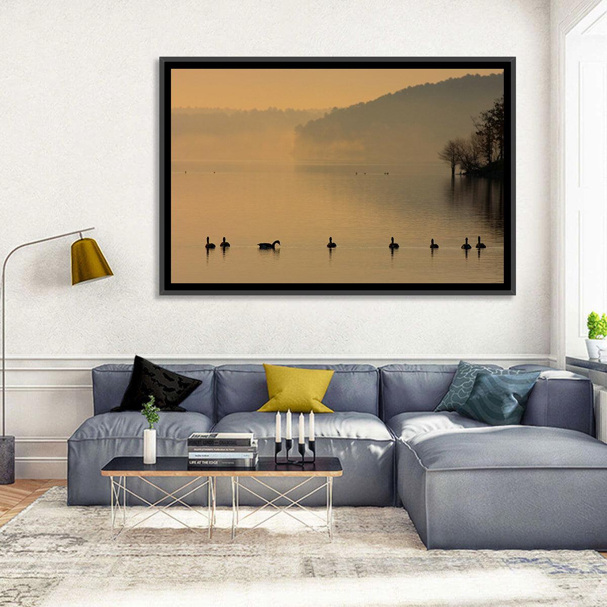 Lake Degray Geese Silhouette Wall Art