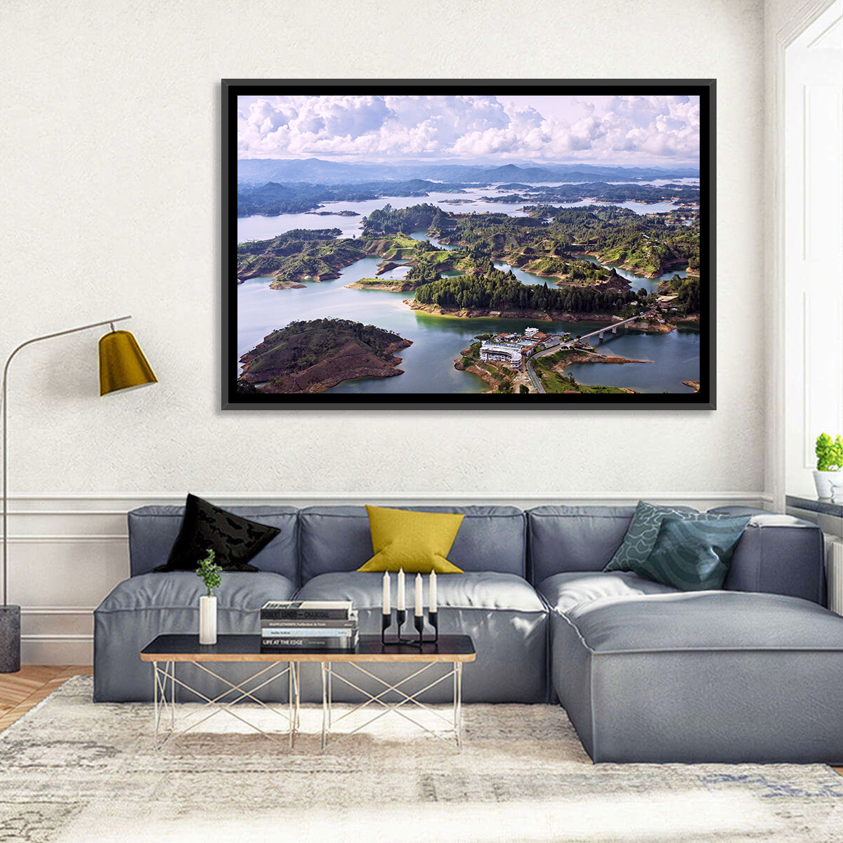 Guatapé Reservoir Aerial View Wall Art