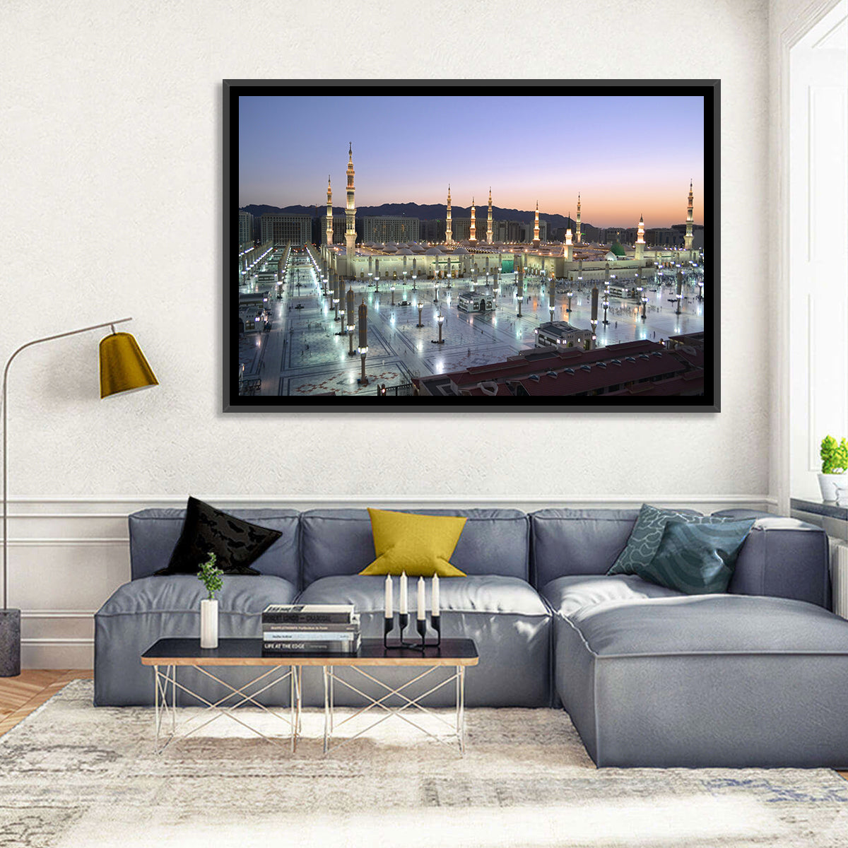 Nabawi Mosque at Dusk, Medina Wall Art