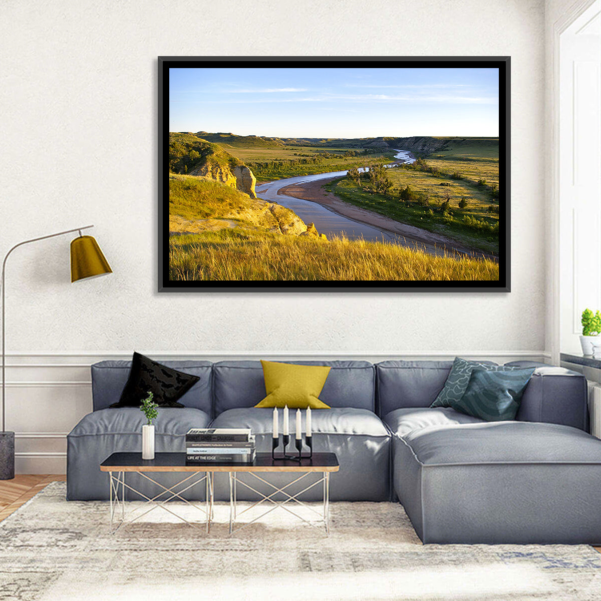 Little Missouri River Wall Art in a room, landscape