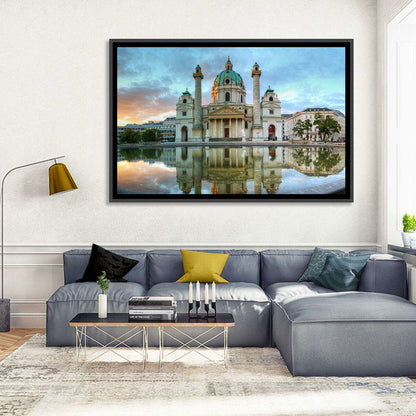 Karlskirche at Golden Hour Wall Art