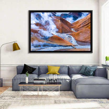 Geothermal Valley with Footbridge Wall Art