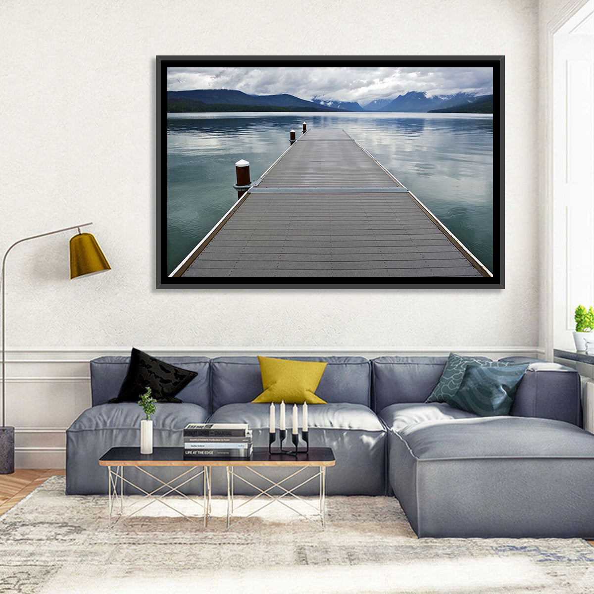 Lake Mcdonald Wooden Dock Wall Art