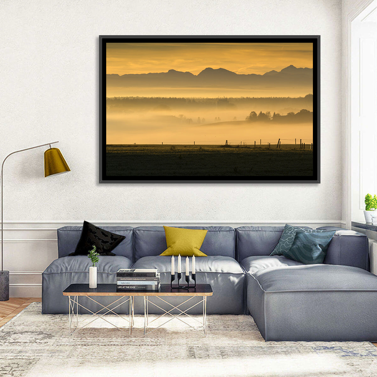 Bavarian Alps Morning Haze Wall Art