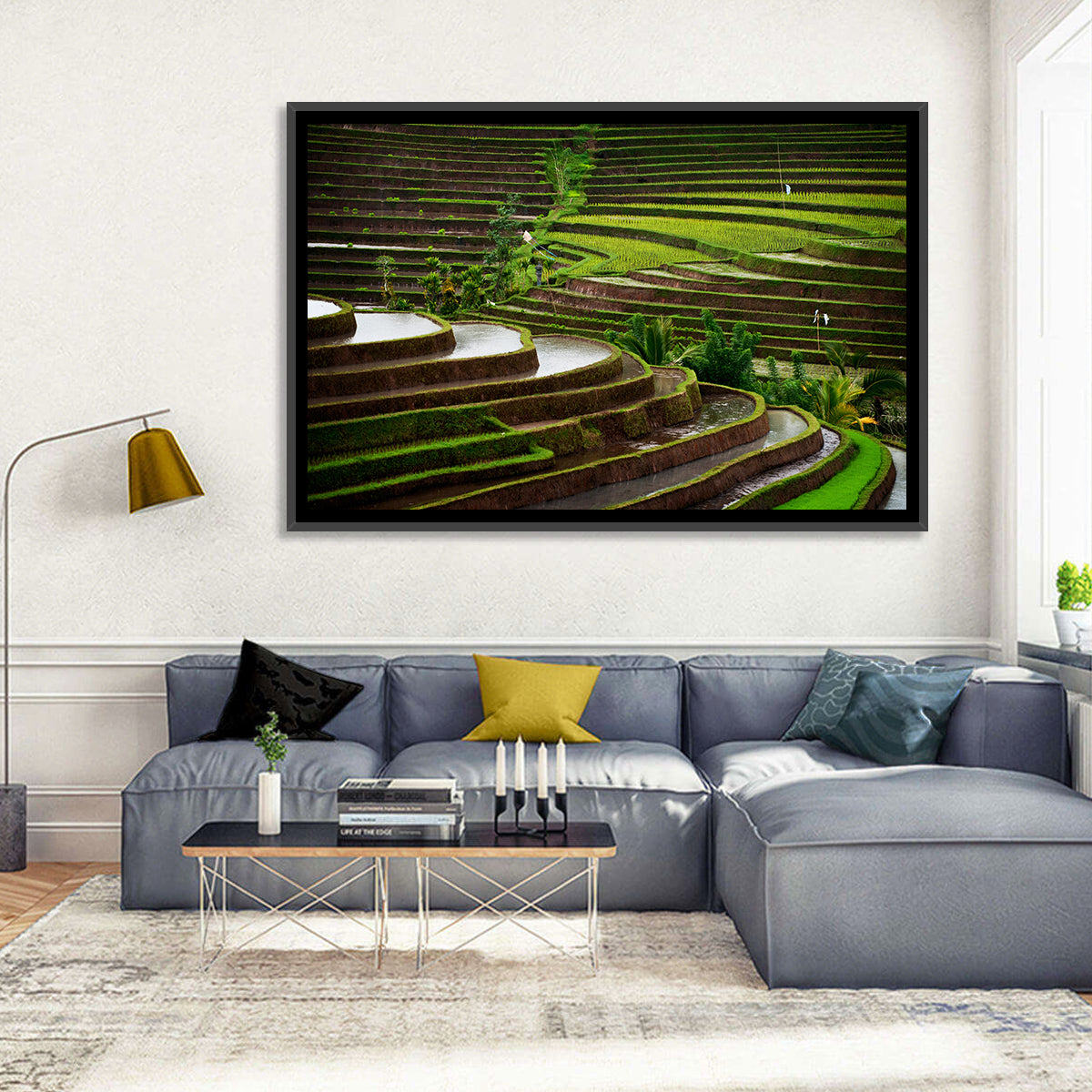 Lush Rice Terraces Wall Art