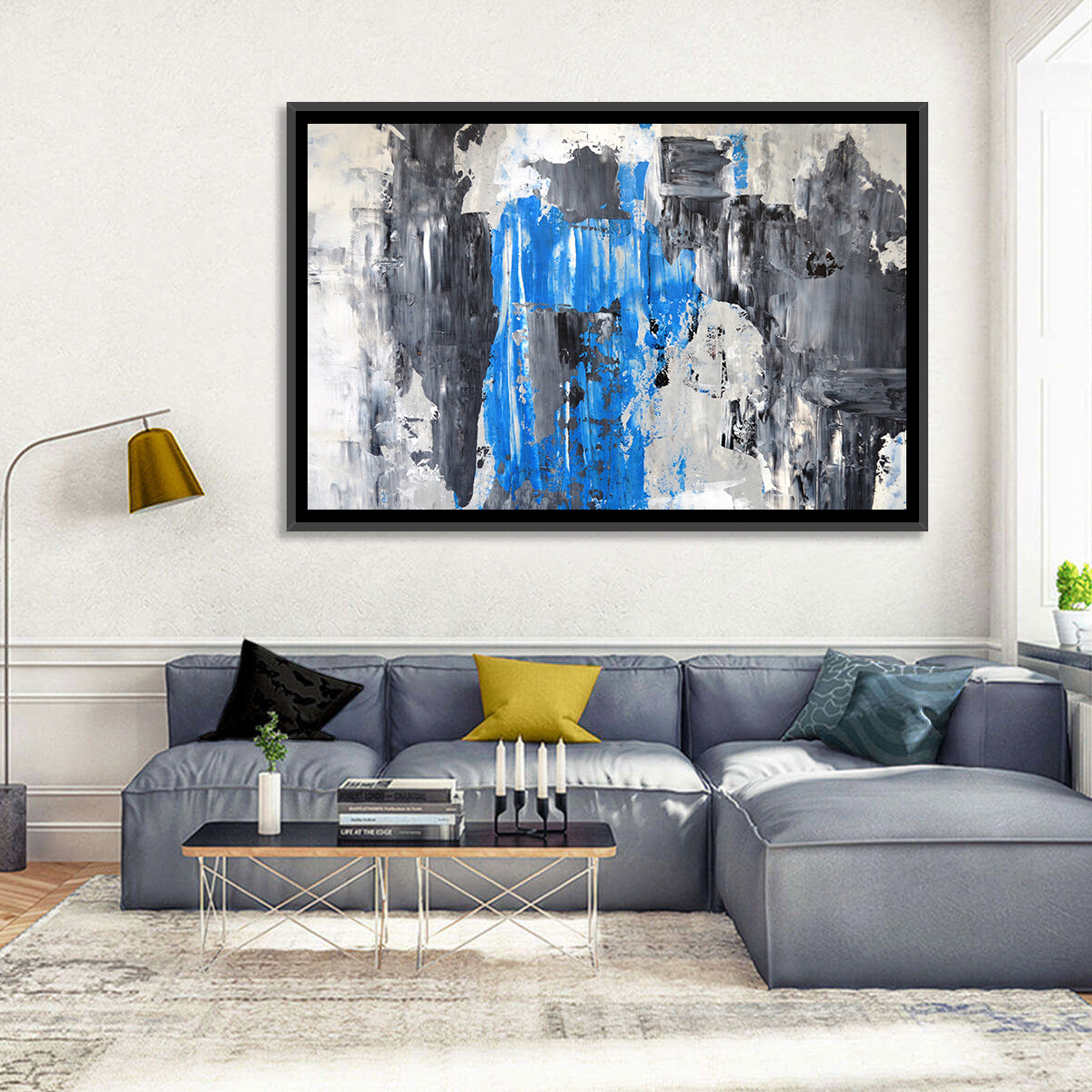 Colors Fight Wall Art in a room, landscape