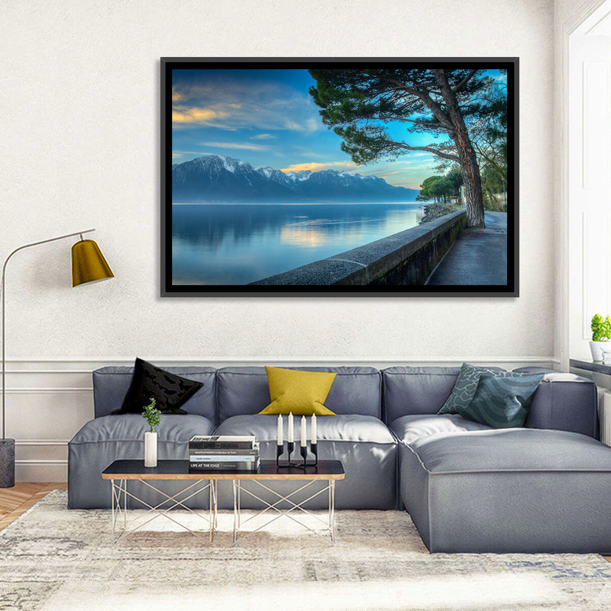 Lake Geneva View from Montreux Wall Art