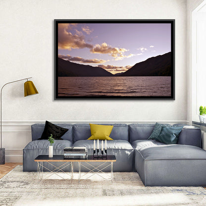 Purple Sunset Over Lake Crescent Wall Art
