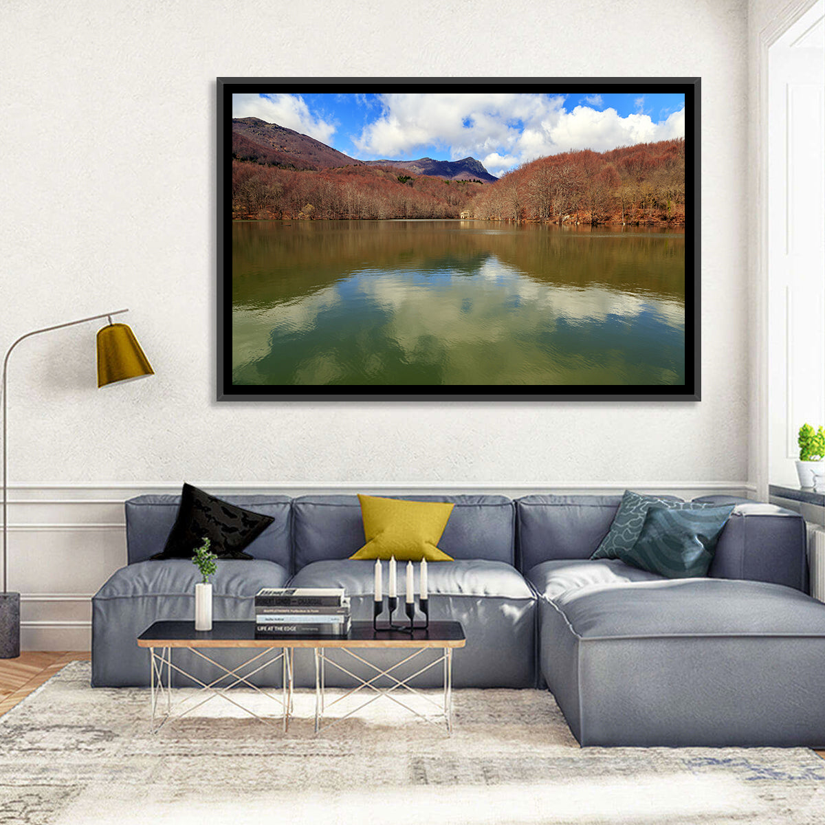 Lake Santa Fe Montseny Wall Art in a room, landscape
