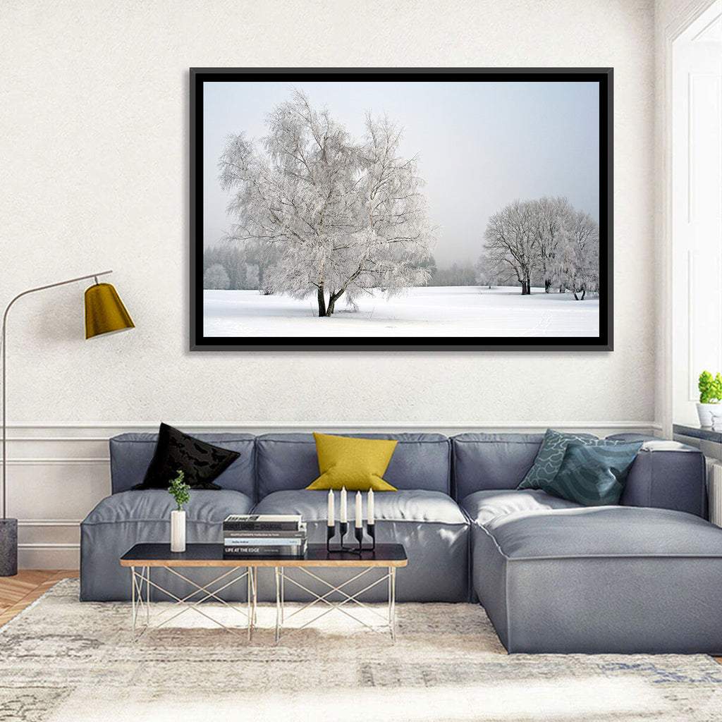 Frosted Birch Grove Wall Art
