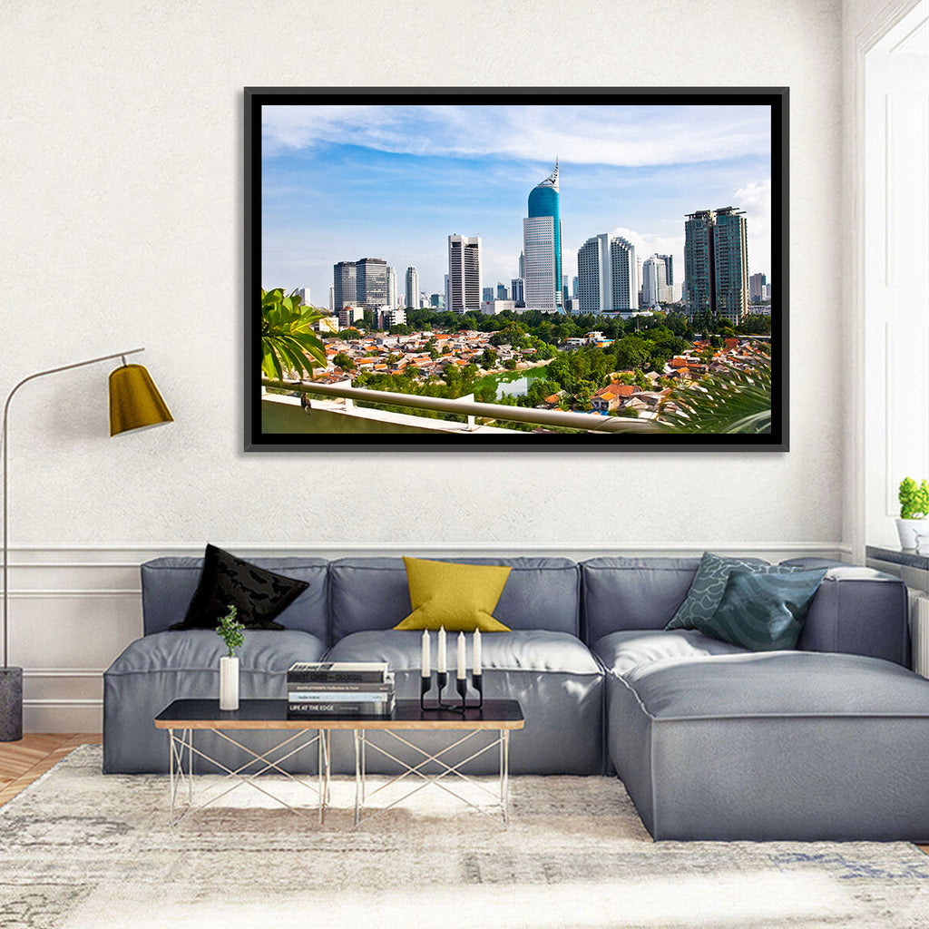 Jakarta Skyline with Wisma 46 Wall Art