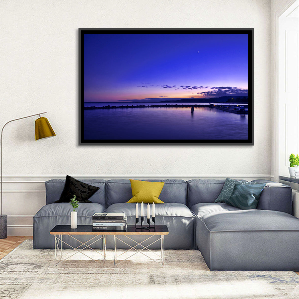 Lake Balaton Twilight Pier Wall Art