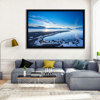 Lake Kleifarvatn Icy Shoreline Wall Art