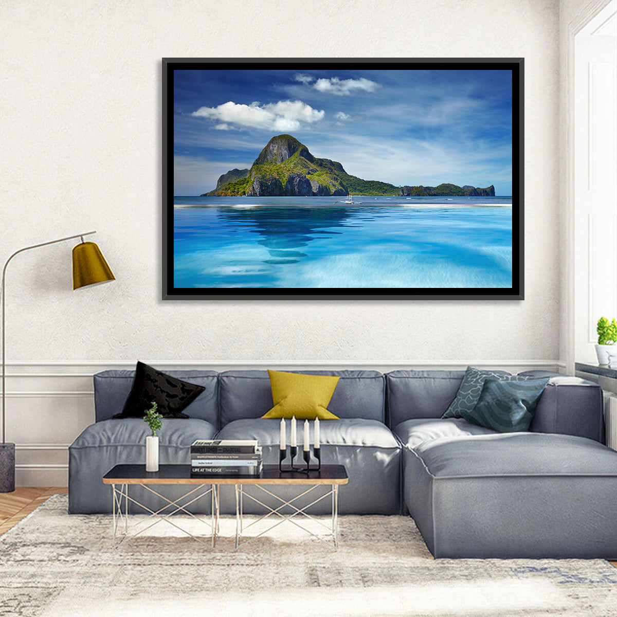 Cadlao Island Wall Art in a room, landscape