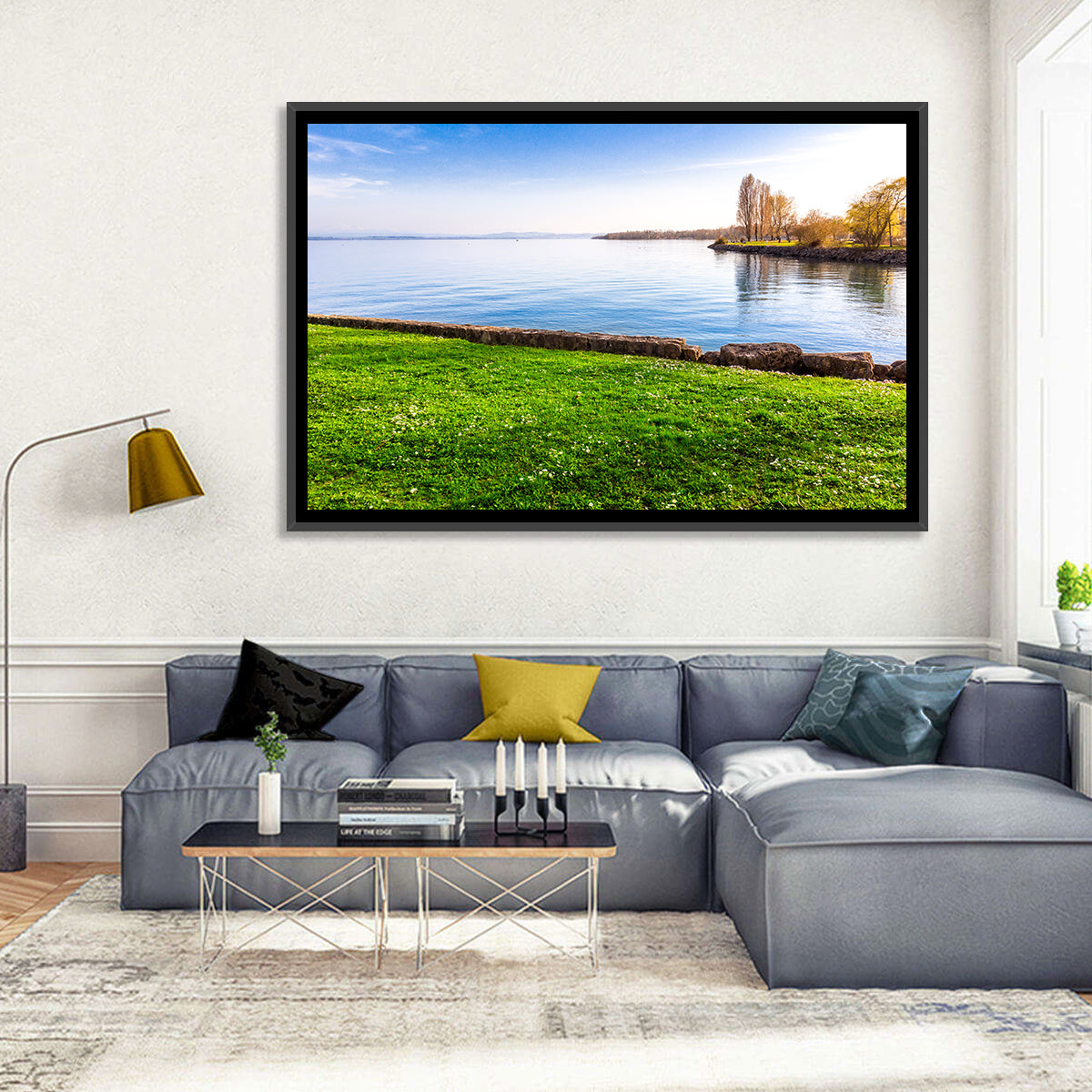 Lake Neuchatel Meadow Wall Art