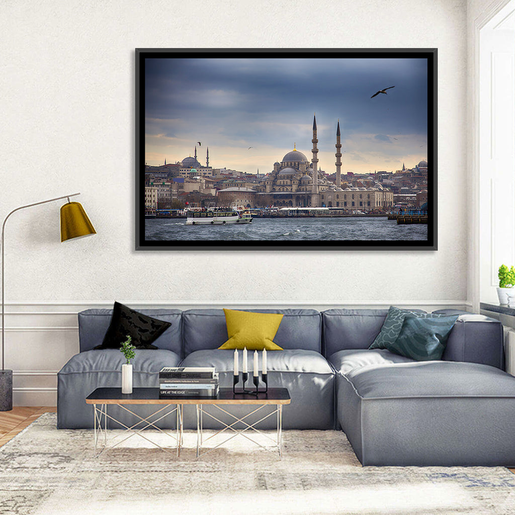 Istanbul Skyline with New Mosque Wall Art