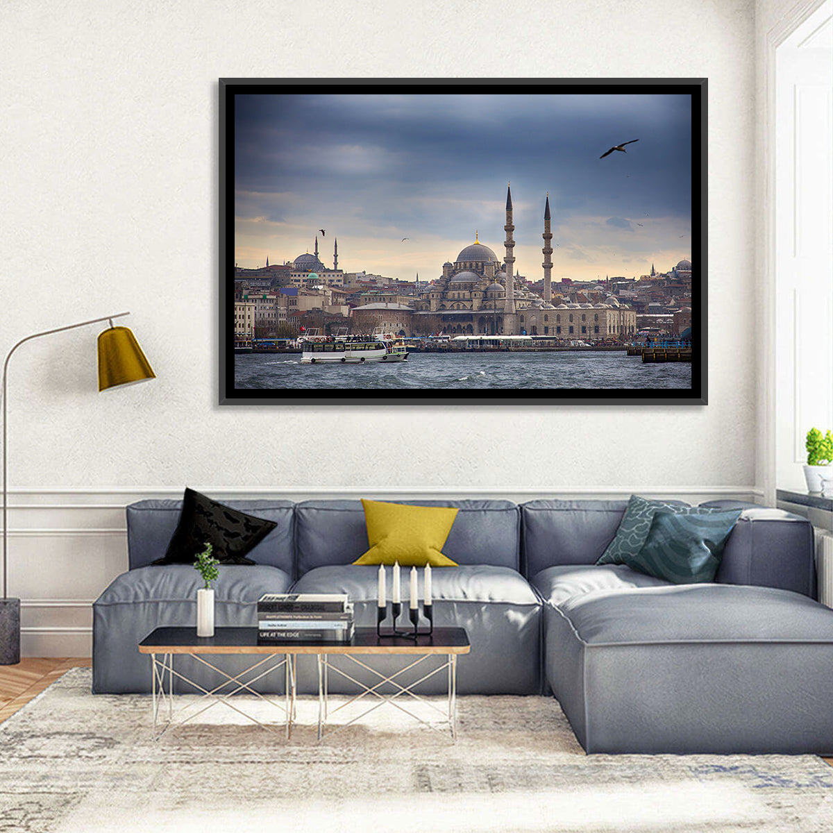 Istanbul Skyline with New Mosque Wall Art
