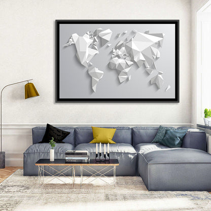 Triangular World Map Wall Art