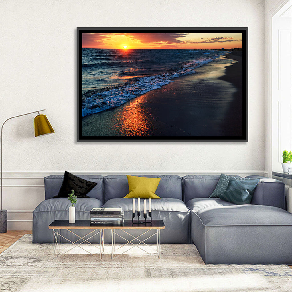 Lake Balkhash Golden Dusk Wall Art