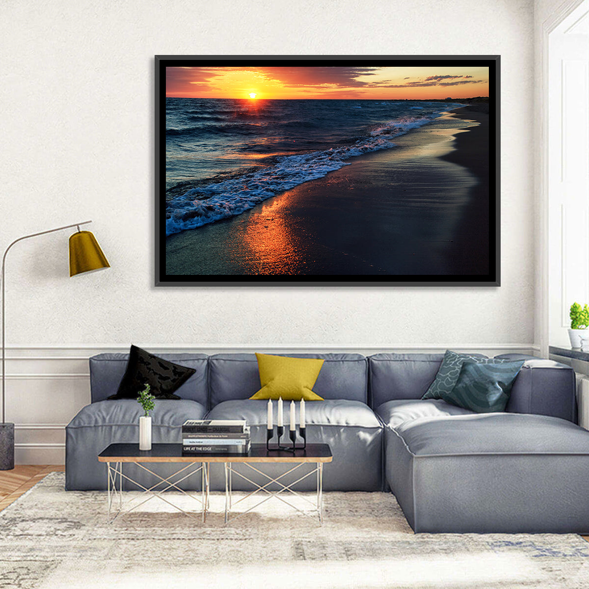 Lake Balkhash Golden Dusk Wall Art
