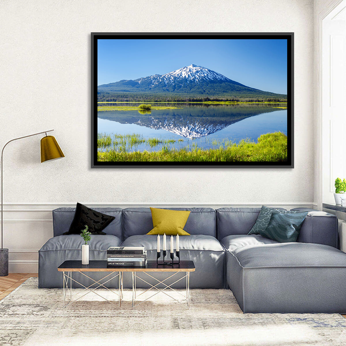 Mount Bachelor Lake Reflection Wall Art