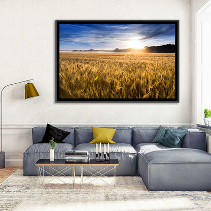 Golden Hour Wheat Field Wall Art