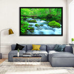 Mossy Forest Stream Wall Art