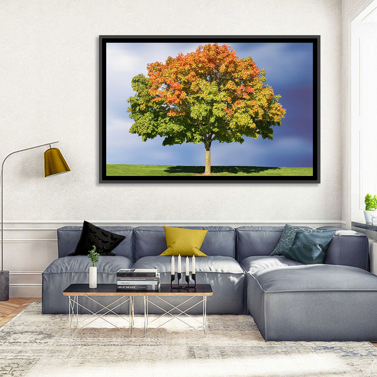 Maple with Split Foliage Wall Art in a room, landscape