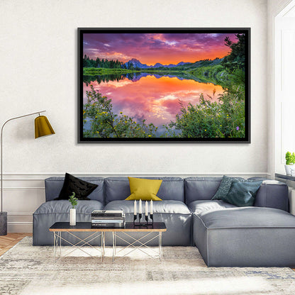 Oxbow Bend Sunset Wall Art