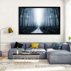 Misty Forest Road at Twilight Wall Art