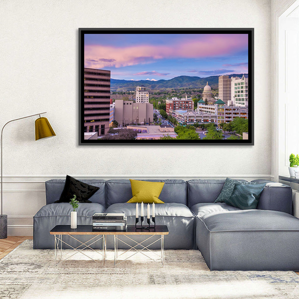 Boise Downtown at Golden Hour Wall Art