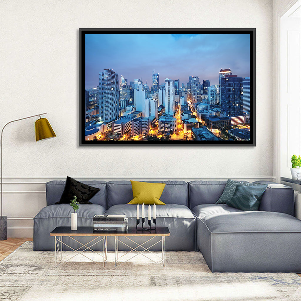 Manila Cityscape at Dusk Wall Art