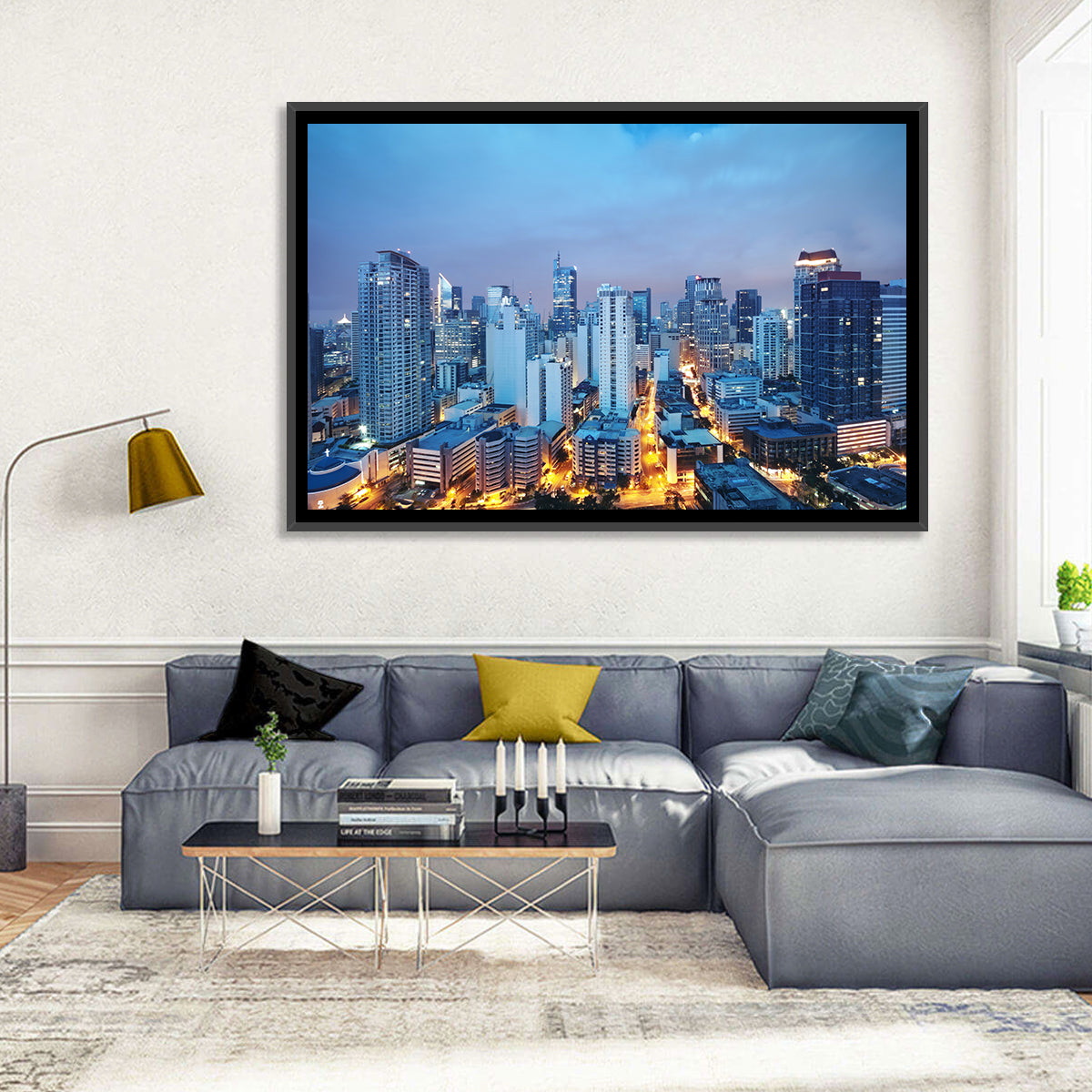 Manila Cityscape at Dusk Wall Art