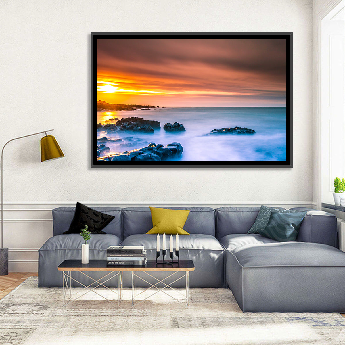 Reykjanes Golden Hour Beach Wall Art