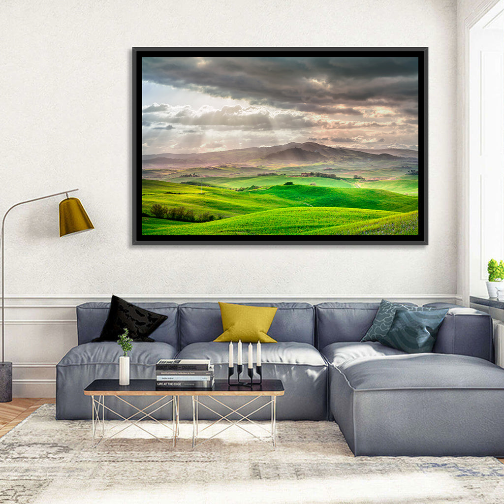 Tuscan Sunlit Hills Wall Art