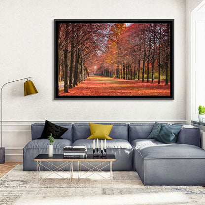 Tree-lined Autumn Lane Wall Art