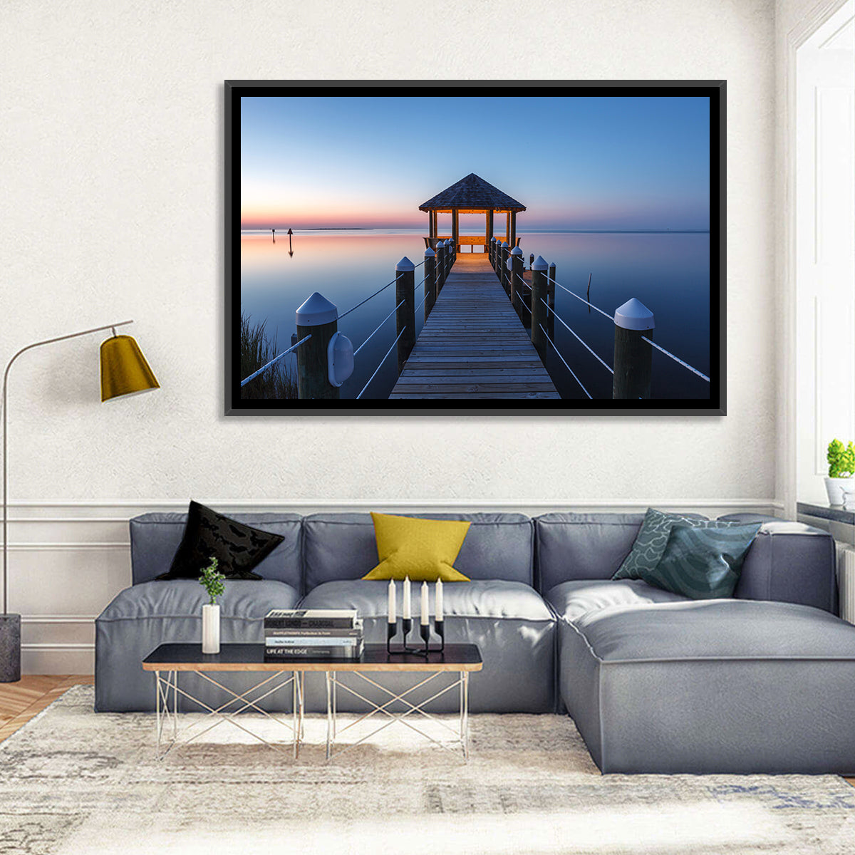Pamlico Sound Twilight Gazebo Wall Art